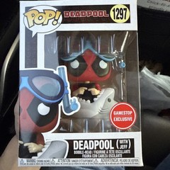 Funko Pop! Vinyl: Deadpool with Jeff the Shark Gamestop #1297 With Protector