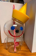 Jack in the Box Jack Drink Cup w/ Straw, Glass. Limited edition🥤✨️