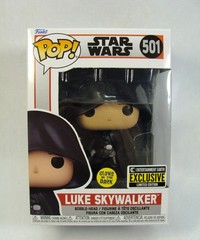 FUNKO POP STAR WARS LUKE SKYWALKER VINYL #501 EE EXCLUSIVE GLOW IN THE DARK