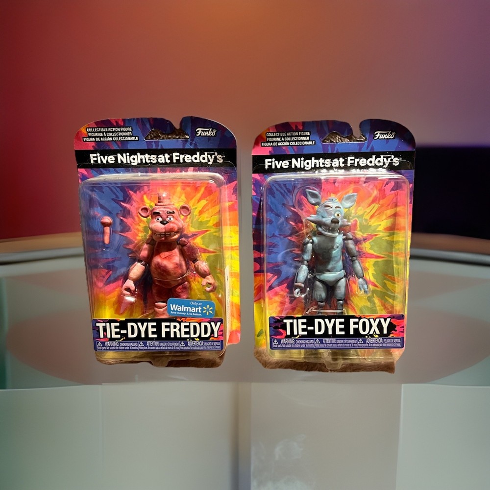 FUNKO Five Nights at Freddy’s TIE-DYE Lot Of 2 Freddy & FOXY Figures READ
