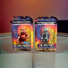 FUNKO Five Nights at Freddy’s TIE-DYE Lot Of 2 Freddy & FOXY Figures READ