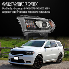 Front HID Headlights Compatible with Dodge Durango 2016-2020 Headlamp Assembly W
