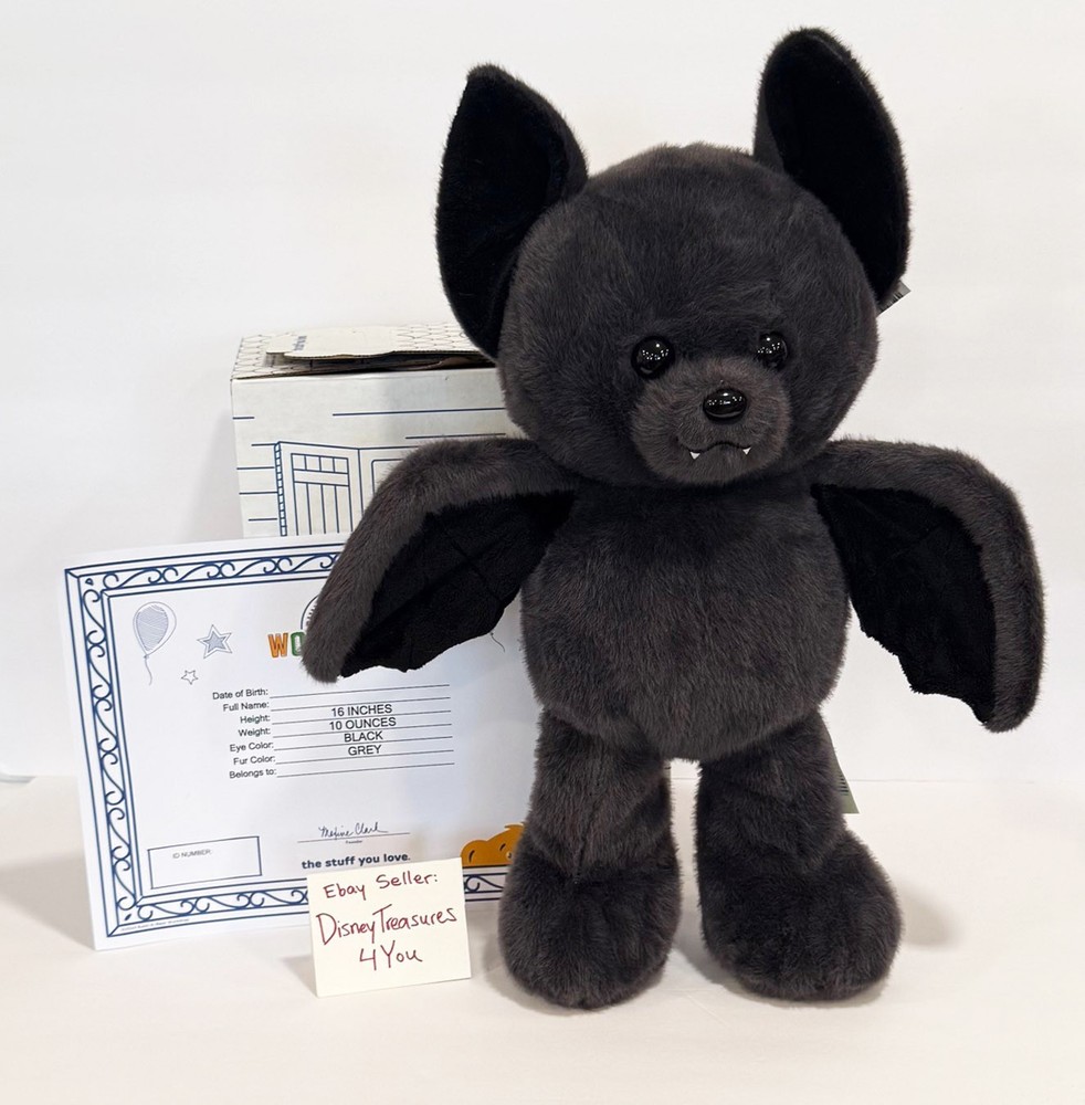 2025 Build-A-Bear Workshop Halloween Vampire Posable BAT Stuffed Plush NEW w/Box