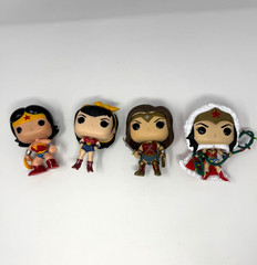 Pop! Vinyl Wonder Woman Dolls Set of Four Different Justice League Funkos Small