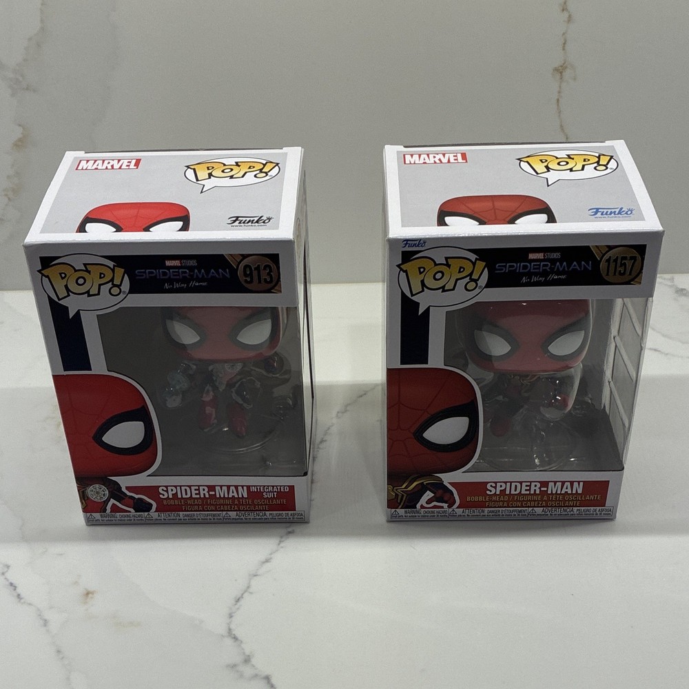 Funko Pop! Marvel Spider-Man No Way Home Bobble-Head Lot 2 #913 #1157
