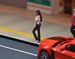 1:64 Painted Figure Model Miniature Resin Diorama Toy Sand Pretty Woman Beauty