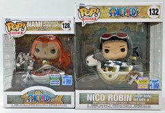 Funko Pop! Rides One Piece 2025 LE Nami #128 WC Nice Robin #132 6″ SC Set of 2