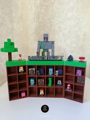 Minecraft Kinder Joy Figure Display Stand Storage Box 3D Printed Holder
