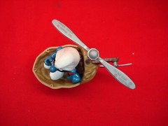1983 SCHLEICH – SUPER SMURFS – HELICOPTER – CAST VINYL – NICE CONDITION