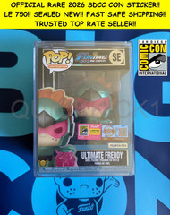 ULTIMATE FREDDY FUNIME 2026 SDCC FUNKO POP! OFFICIAL CON STICKER! LE 750! NEW!