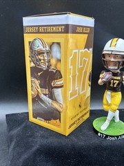 New Josh Allen Retire Jersey #17 Bobblehead University of Wyoming Buffalo Bills