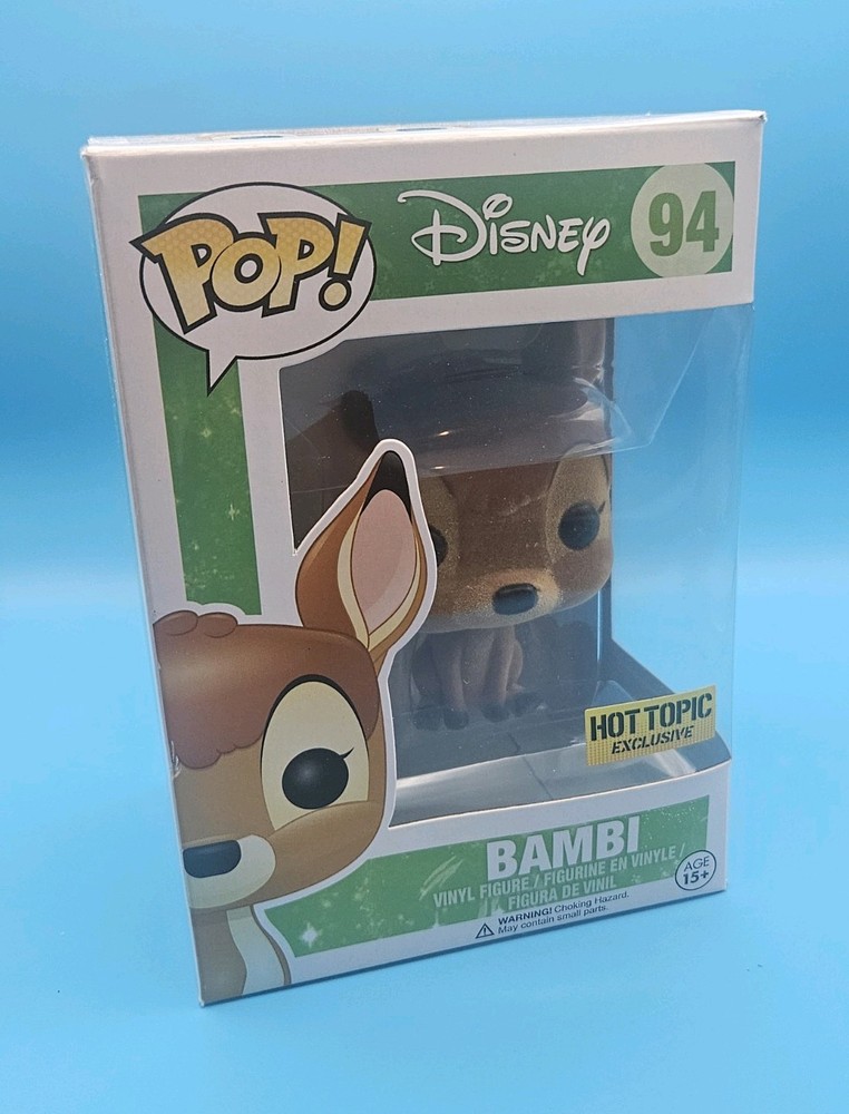 bambi flocked hot topic exclusive funko pop 94 disney
