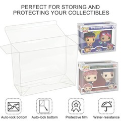 Pop! Vinyl Protector Box Acid Free Plastic Seal Display Case For 2 Pack 4” Pop