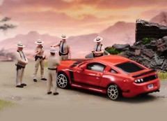 EY 1:64 Painted Figure Model Miniature Resin Diorama American Patrol Policeman
