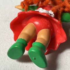 Vintage 1983 Cabbage Patch Kids CPK Elf Christmas Mini Figure Red Green Yarn