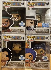 Funko Pop One Piece Portgas D Roger/Emporio Ivankov/Marshall/Rob Lucci Bundle