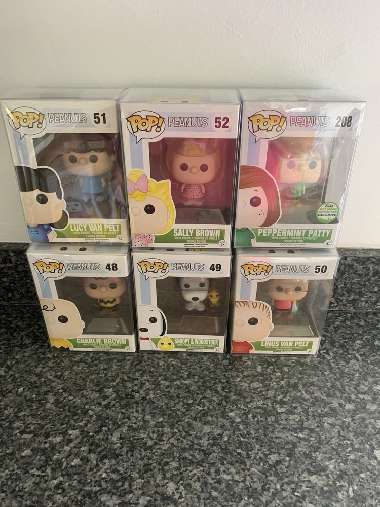 Funko Pop Peanuts Complete Set of 5 #48-52 & #208 Peppermint Patty. NEW