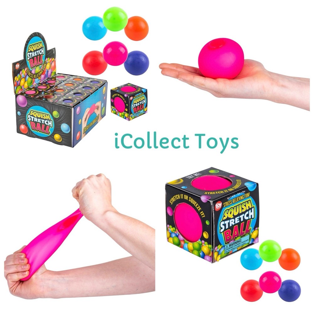 VIRAL Squishy NEON Squish Stretch Ball 2.5” Toy Network Groovy Glob [x1 RANDOM]