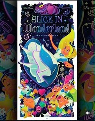 D23 ALICE IN WONDERLAND Limited Edition Collector Poster 60×30 ✅NEW✅Travis Price