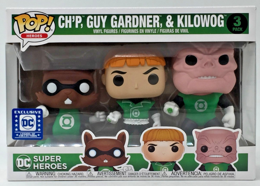 Funko Pop! DC Super Heroes 3 Pack Ch’p Guy Gardner Kilowog Green Lanterns