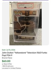John Dutton – Kevin Costner Yellowstone Funko Pop! Television 1563 – Mint PSA 9