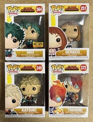 Funko Pop! Animation Deku, Katsuki Bakugo, Ochaco & Todoroki MHA Set Of 4
