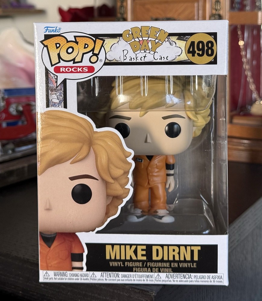 Funko POP! Rocks: MIKE DIRNT #498 Green Day Basket Case w/Protector