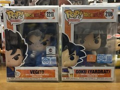 Funko Pop! Dragon Ball Z: Vegito #2218 + Goku Yardrat #2106 PR Sticker+Protector