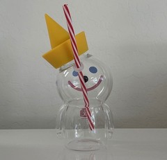 Jack in the Box Jack Drink glass Sipper Cup w/ Straw. Limited edition