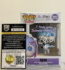 *RARE* RE:Zero Anime REM #2113 Signed Brianna Knickerbocker Funko Pop Prime COA