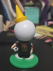 Jack in the Box Bobblehead Black Hot Ones & Jersey Keychain Soccer