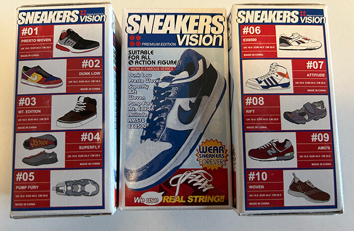 30 Pairs of MINIATURE Sneakers for Action Figures Nike Dunk, Reebok Pump Fury
