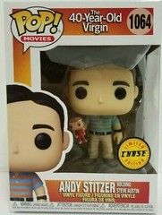 Funko – POP Movies: 40 Year Old Virgin- Andy Holding Oscar #1064 CHASE VERSION