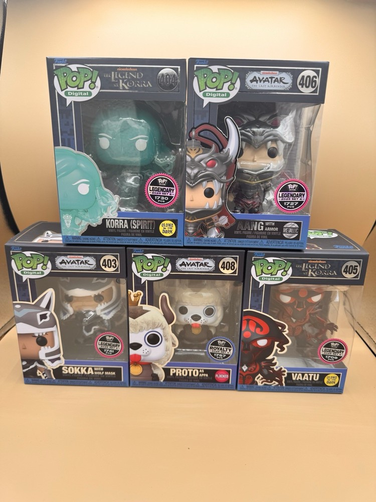 Funko Pop Avatar Last Airbender Spirit Korra Wolf Sokka Armor Aang Vaatu Appa