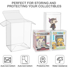 Lot 5 20 50 100 Pop Protector Cases (0.4mm) for 4″ Funko POP! Vinyl Figures Box