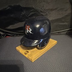 Round Rock Express Helmet on Wooden Base