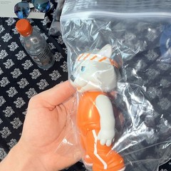 Wolf Plastic Figure Toy, Orange & White Outfit, Unopened in Original Packaging