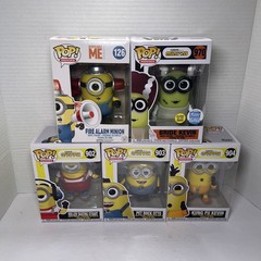 Minions Funko Pop Lot Of 5 Rise of Gru 126,902,903,904,970 Stuart Otto Kevin