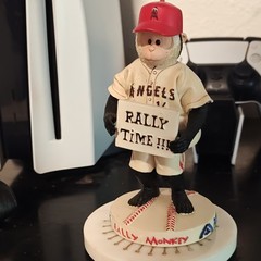 Rally Monkey Los Angeles Angels Albertsons Resin Figurine MLB Vintage