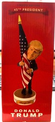 45th President Donald Trump Bobblehead Hugging American Flag Collectible