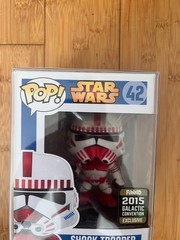 BNIB FUNKO POP! VINYL STAR WARS SERIES #42 SHOCK TROOPER FIGURE EXCLUSIVE