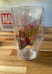 Marvel Comics CAPTAIN MARVEL PINT GLASS Marvel Collector Corps Exclusive Funko