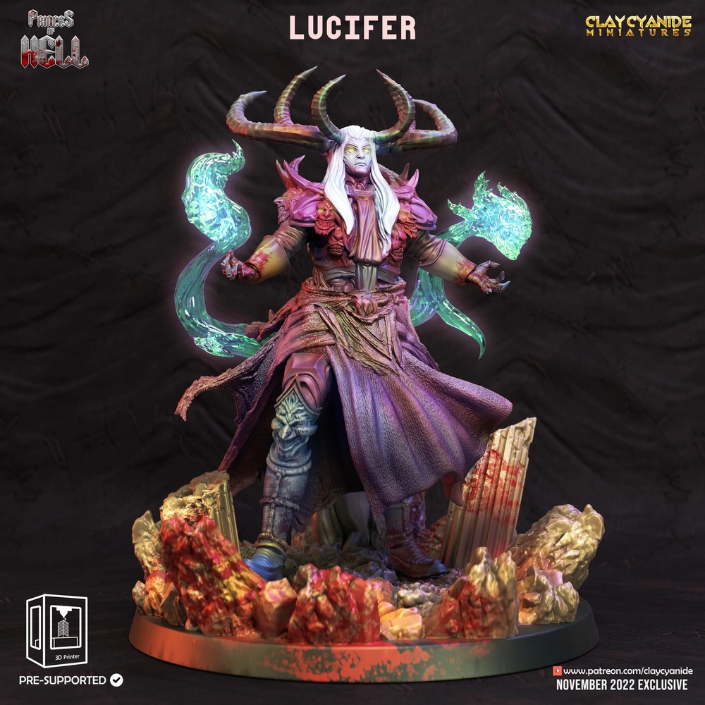 Lucifer miniature – DnD miniatures – Role Playing Game – Tabletop Miniature – d