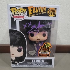 Funko POP Elvira Signed Purple Dress Spooky Empire LE 2500 Queen Of Halloween