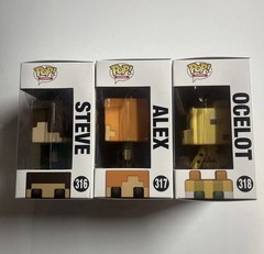 Funko Pop! Vinyl: Minecraft – Steve #316 Alex #317 Ocelot #318