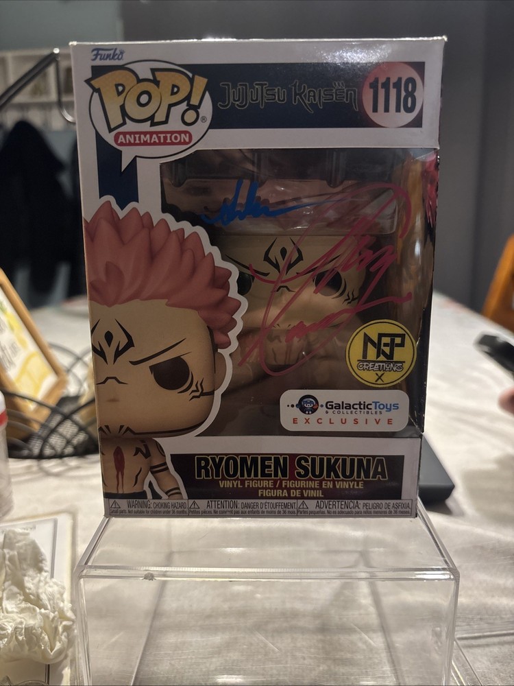 Funko Pop! Vinyl: Jujutsu Kaisen Sukuna Ray Chase Signed COA And Painted Remark!