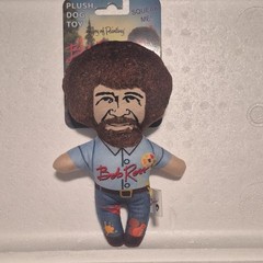 Bob Ross Joy of Painting, Dog Toy, Big Head, Squeaker In Afro!!