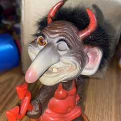 Rare 1972 Vintage DEVIL TROLL Berries Nodder Bobblehead Halloween