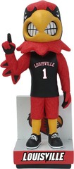 Louie The Cardinal Louisville Cardinals Basketball Black Jersey Bobblehead