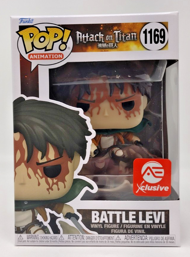 Funko Pop Vinyl Figure 1169 Attack on Titan Battle Levi Bloody Animation NIB